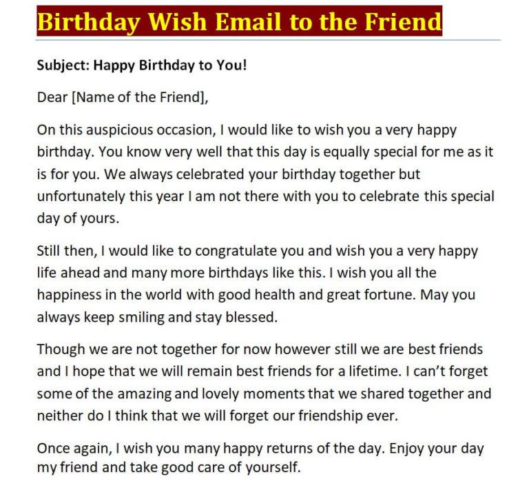 5 BEST Happy Birthday Email Templates DOC Day To Day Email