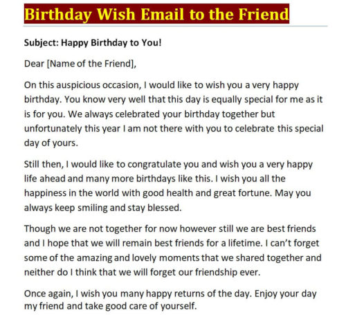 5+ BEST Happy Birthday Email Templates (DOC) - Day To Day Email