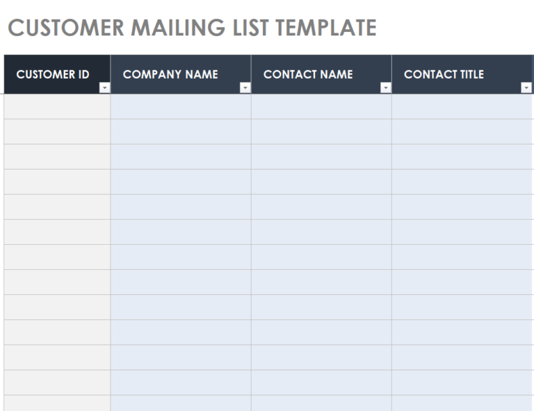 15+ FREE Email List Templates & Formats [in WORD & EXCEL] - Day To Day ...