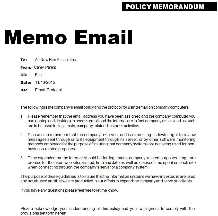 8 Professional Email Memo Templates And Tips For Writing One Day To Day Email 7042