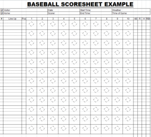 Download 26 BEST Baseball Scoresheet Templates [PDF, EXCEL, WORD] - Day ...