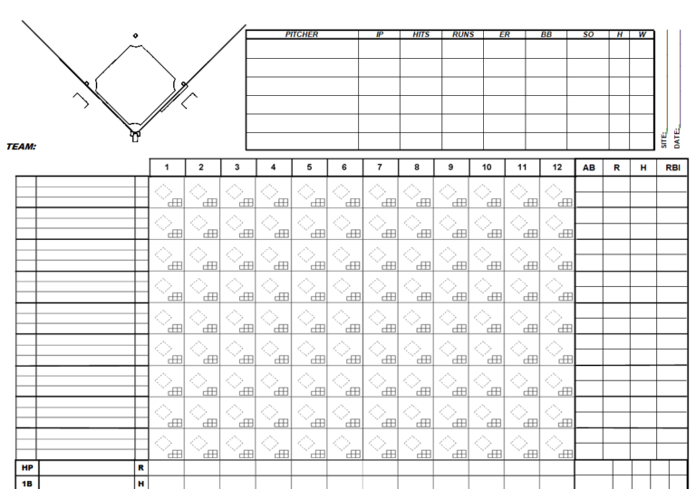 Download 26 Best Baseball Scoresheet Templates [pdf, Excel, Word] - Day 