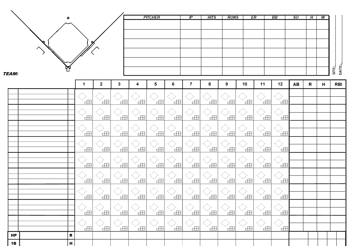 Download 26 BEST Baseball Scoresheet Templates [PDF, EXCEL, WORD] - Day ...