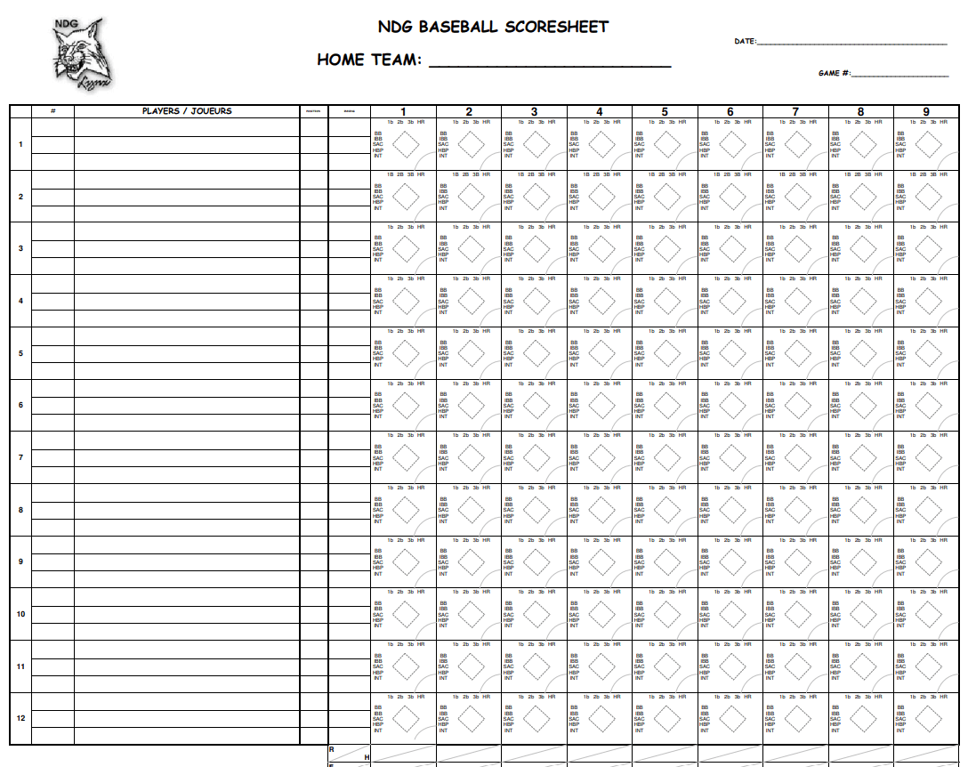 Download 26 Best Baseball Scoresheet Templates [pdf, Excel, Word] - Day 