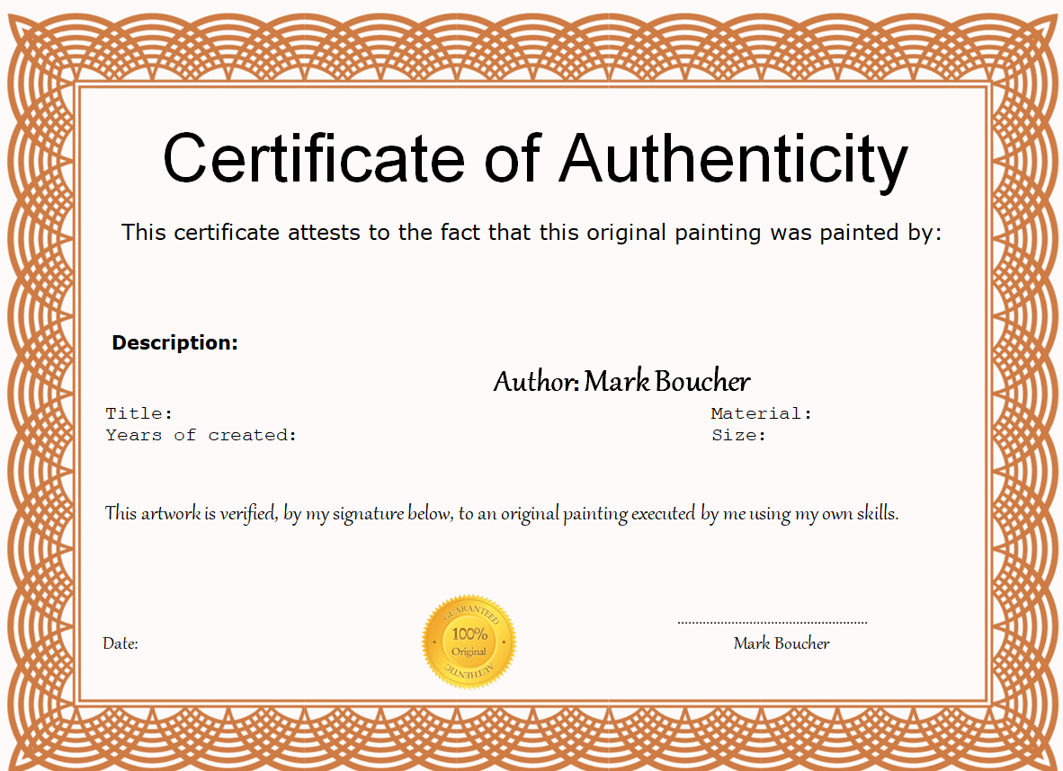 38 BEST Certificate of Authenticity Templates [WORD & PDF] - Day To Day ...