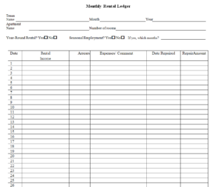 28+ Customizable Rental Ledger Templates (EXCEL & WORD) - Day To Day Email