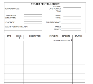 28+ Customizable Rental Ledger Templates (EXCEL & WORD) - Day To Day Email