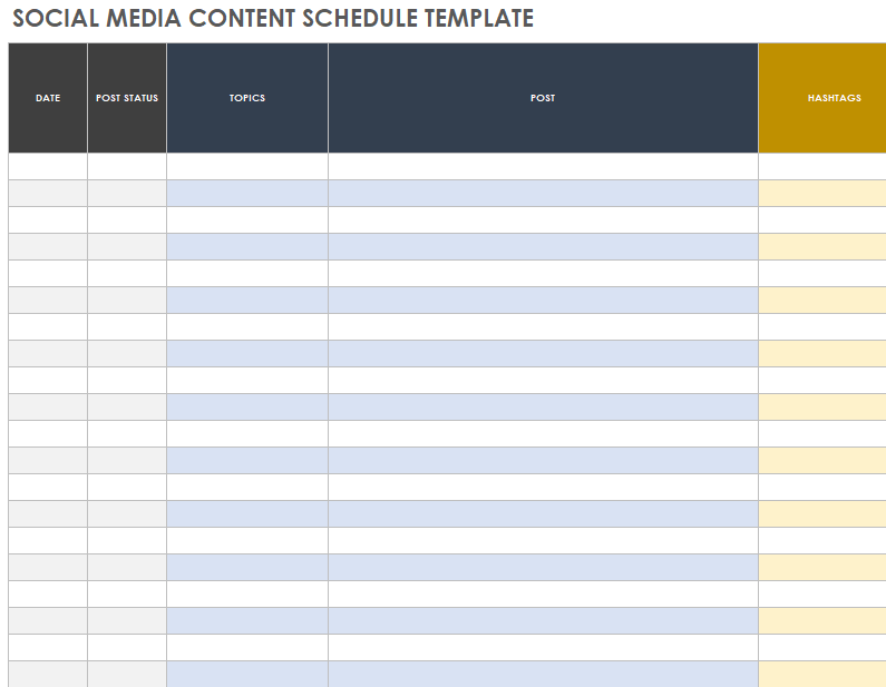19+ FREE Social Media Content Calendar Templates & Examples - Day To ...