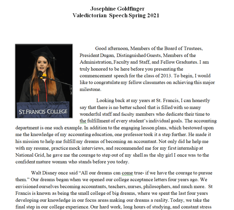 14 Perfect Valedictorian Speech Examples In MS WORD Day To Day Email