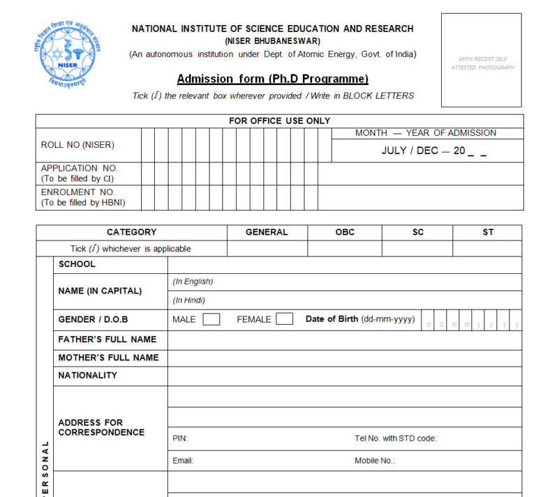 Admission Form Template Free Download Printable Templ - vrogue.co