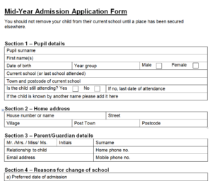 57+ Sample Admission Form Templates in MS WORD - Day To Day Email