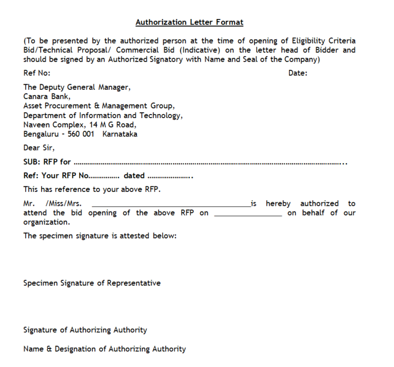 39+ Useful Authorization Letter Format, Samples & Templates - Day To ...