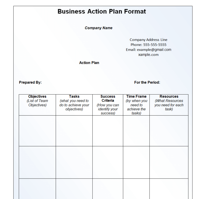 29+ Perfect Business Action Plan Examples [PDF & WORD] - Day To Day Email