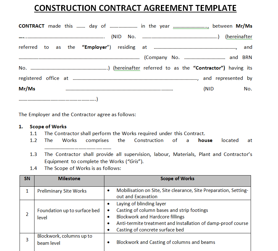 consent to assignment of construction contract