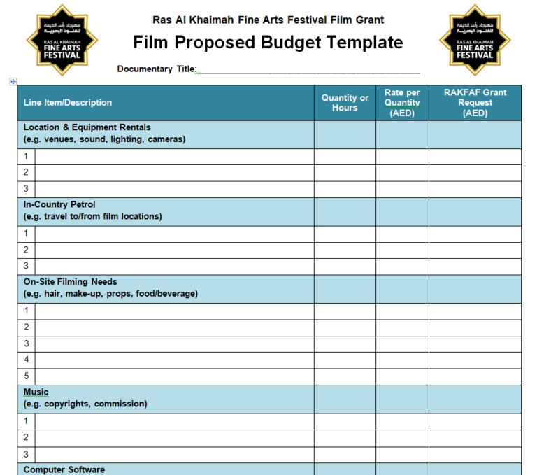 14+ Editable Film Budget Templates [EXCEL & WORD] Day To Day Email