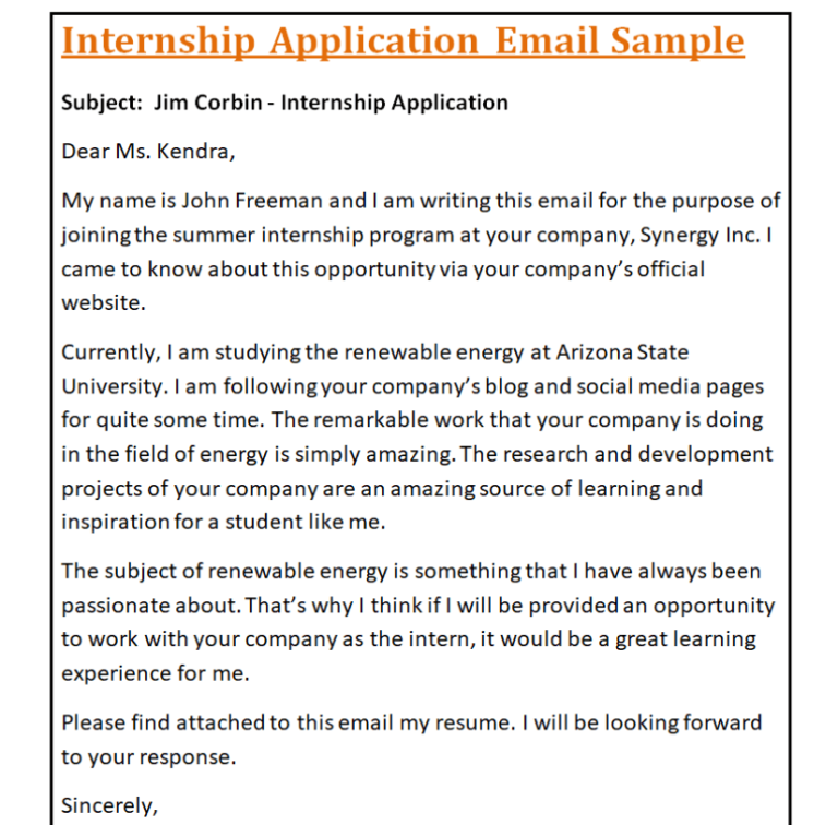 Writing a Perfect Email Asking for an Internship (with FREE Samples