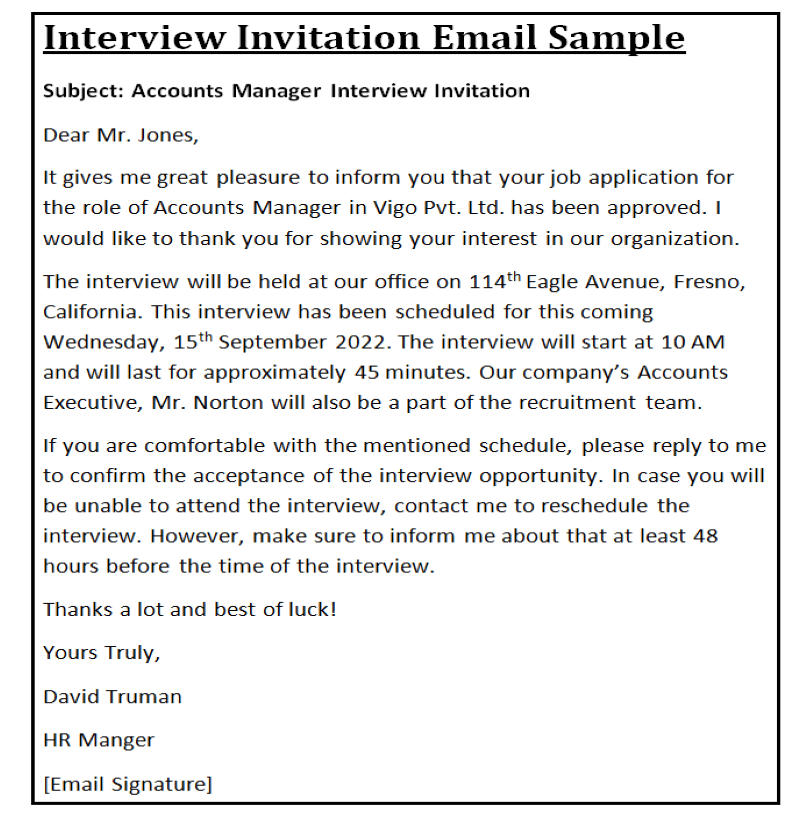 3 BEST Interview Invitation Email Templates [PDF & WORD] Day To Day Email