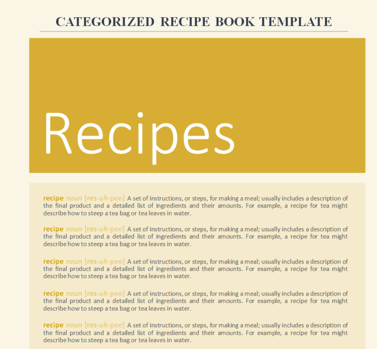 25+ BEST Recipe Book Templates [in WORD & PDF] Day To Day Email