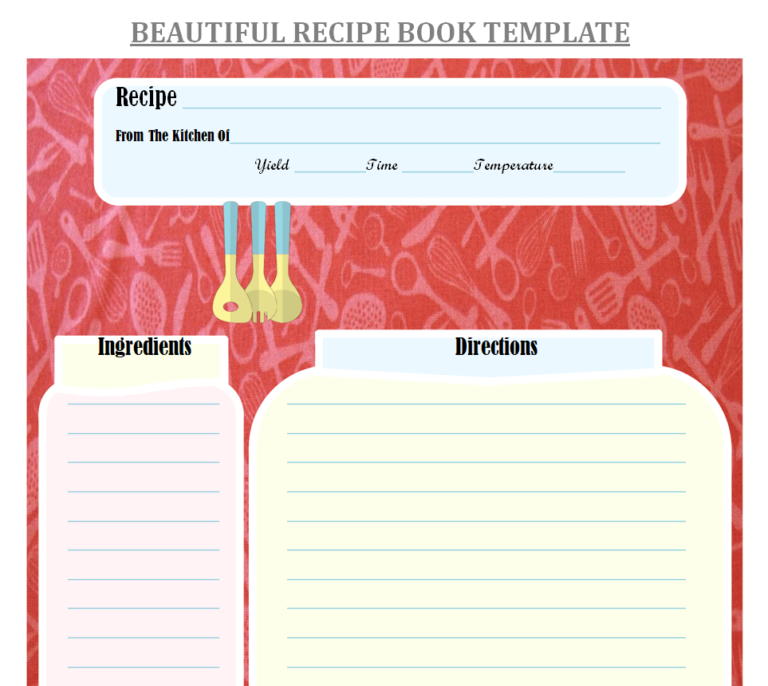 25+ BEST Recipe Book Templates [in WORD & PDF] - Day To Day Email