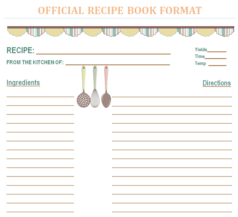 25+ BEST Recipe Book Templates [in WORD & PDF] - Day To Day Email