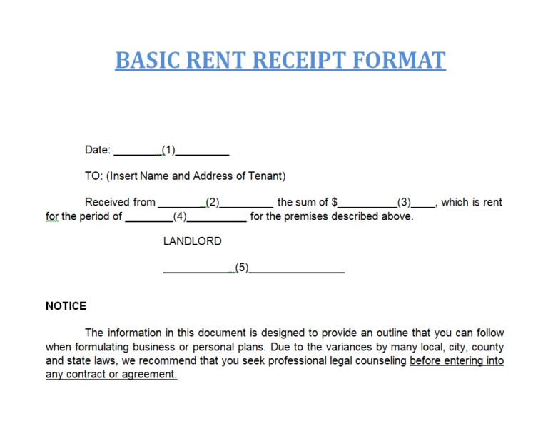 51+ Sample Rent Receipt Formats [in WORD & EXCEL] - Day To Day Email