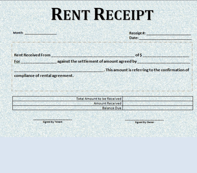 51+ Sample Rent Receipt Formats [in WORD & EXCEL] - Day To Day Email