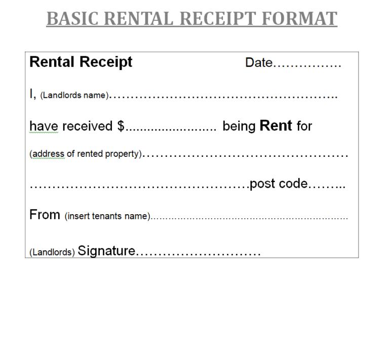 51+ Sample Rent Receipt Formats [in WORD & EXCEL] - Day To Day Email