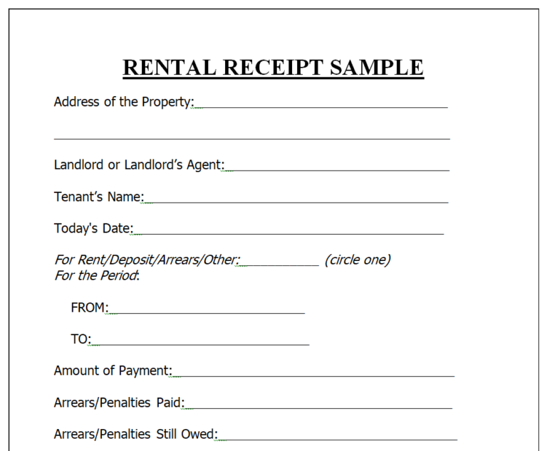 51+ Sample Rent Receipt Formats [in WORD & EXCEL] - Day To Day Email