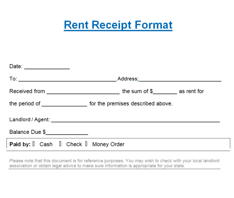 51+ Sample Rent Receipt Formats [in WORD & EXCEL] - Day To Day Email