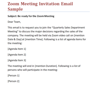 3+ Official Zoom Meeting Invitation Email Templates [WORD & PDF] - Day