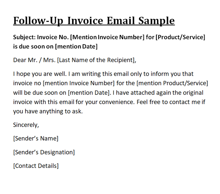 3+ FREE Invoice Email Templates [WORD & PDF]+Tips for Writing - Day To ...