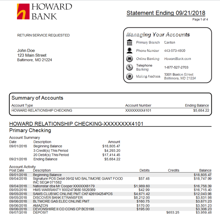 23+ Handy Bank Statement Templates [WORD & EXCEL] - Day To Day Email