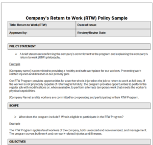 45+ Great Company Policy Samples and Templates [WORD & PDF] - Day To ...