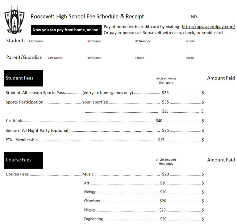 17+ Editable School Fee Receipt Templates in WORD - Day To Day Email