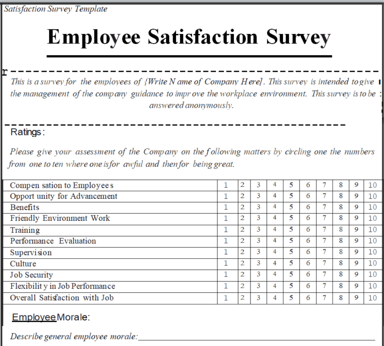 Download 50+ Survey Questionnaire Examples in MS WORD - Day To Day Email