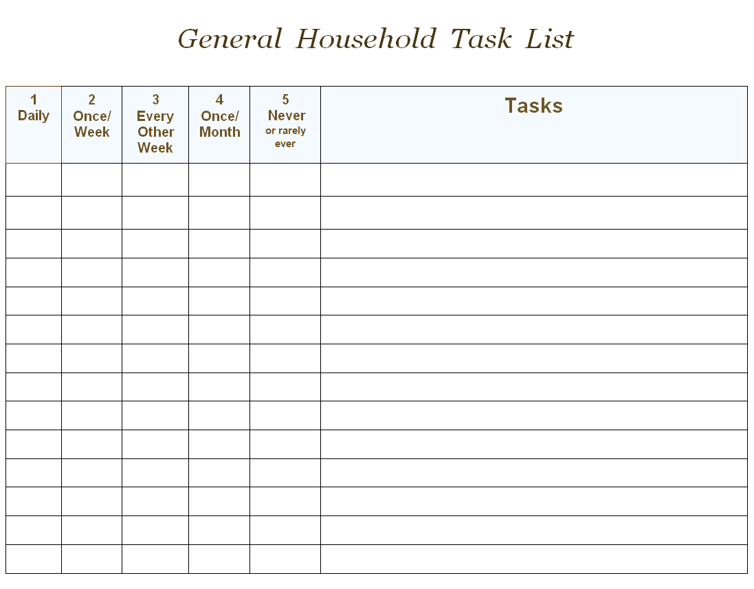 37 Important Task List Templates In Word And Excel Day To Day Email 4800