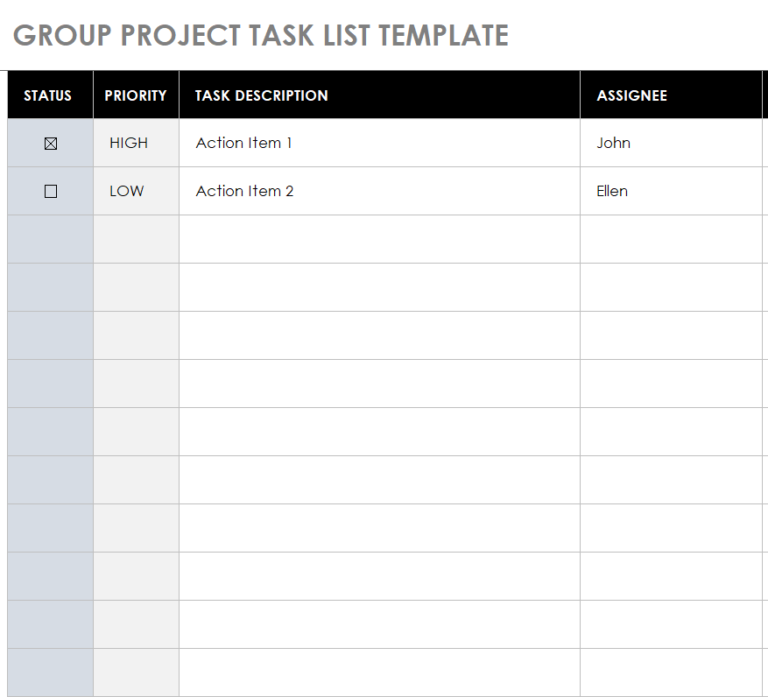 37 Important Task List Templates [in WORD & EXCEL] - Day To Day Email