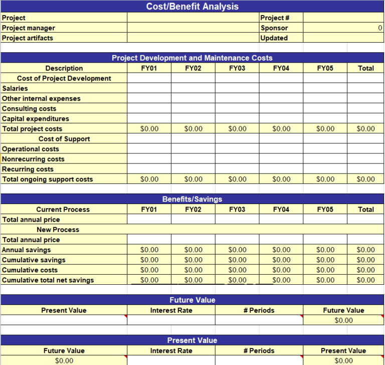 27 Editable Cost Benefit Analysis Templates In Excel Day To Day Email 8082