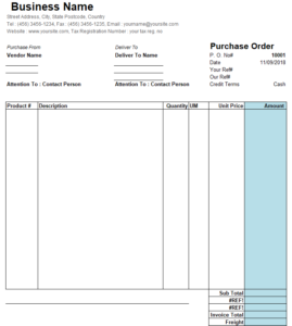 30+ Best Purchase Order Templates in Excel - Day To Day Email