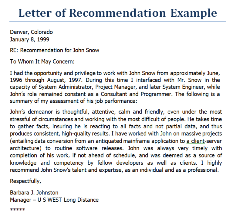 37+ FREE Employee Recommendation Letter Samples - Day To Day Email