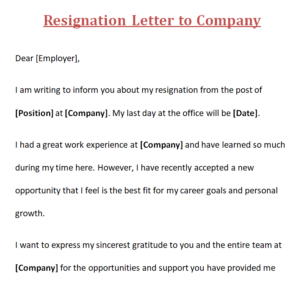 Writing a Professional Resignation Letter - with FREE Templates (WORD ...