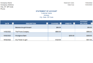 16+ Official Statement of Account Templates [in Excel & Word] - Day To ...