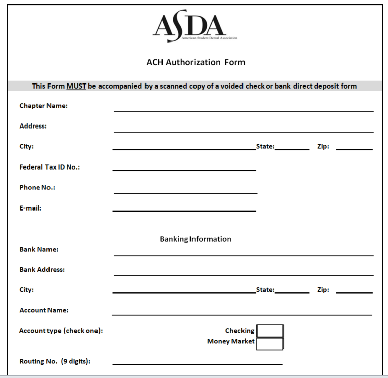 8+ Easily Editable ACH Form Templates in MS WORD Day To Day Email