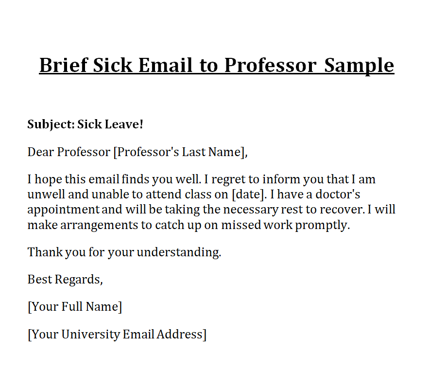 How To Write A Sick Email To Teacher