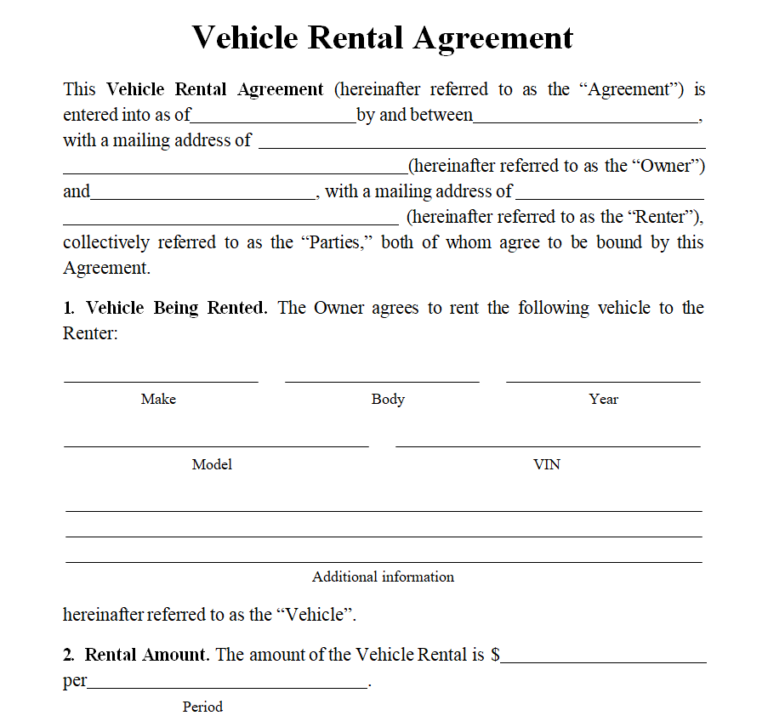 27+ FREE Car Rental Agreement Samples in MS WORD - Day To Day Email